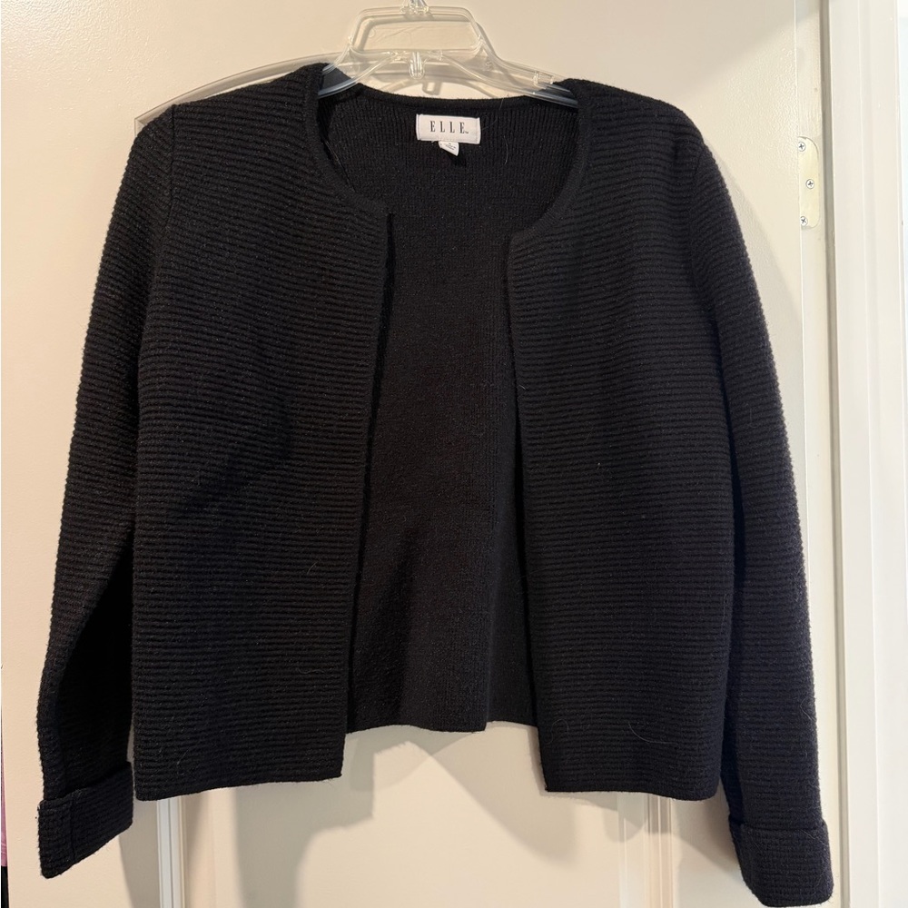 Elle Classic Black Knit Cardigan